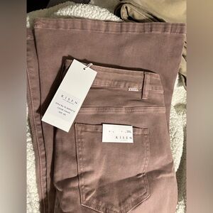Risen High rise NWT tummy control wide leg jeans size 3X (22W) Mauve